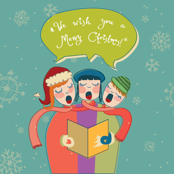 Carolers Vector Graphic